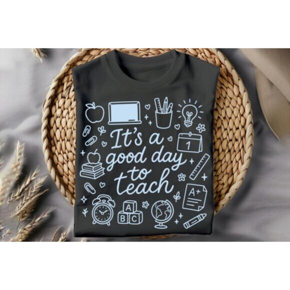 Teachers It's a good day to teach NEW black short sleeve shirt - Picture 1 of 1